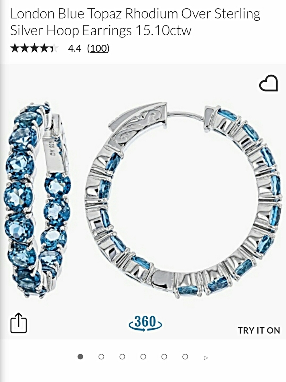 Geniune London Blue Hoops